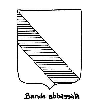 Image of the heraldic term: Banda abbassata